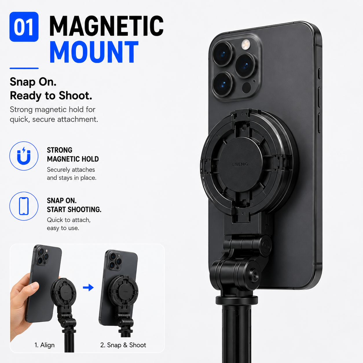Liveniq strong magnetic phone mount