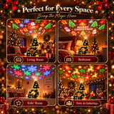 Christmas projector styling in living rooms, bedrooms and festive gatherings