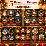 Ready-made pearl-style Christmas ornaments in multiple festive designs